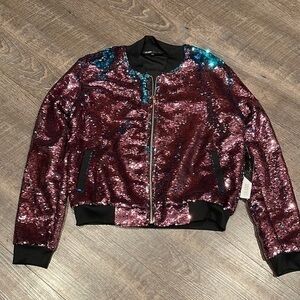 Lularoe mermaid pink and blue sequin STEVIE jacket